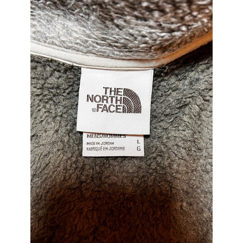 The North Face Mens Fleece 1/4 Zip Pullover Green Grey Large Gordon Lyons Logo - Picture 6 of 8
